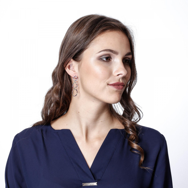 Orphelia Aura Silver Drop Earrings ZO-7461