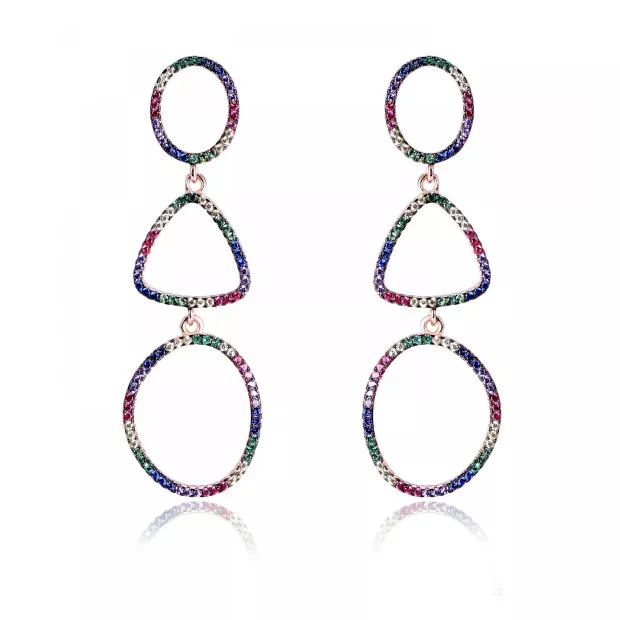 orphelia Aura Silver Drop Earrings ZO-7461