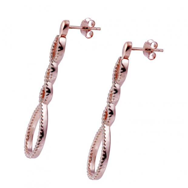 Orphelia Aurora Silver Drop Earrings ZO-7459