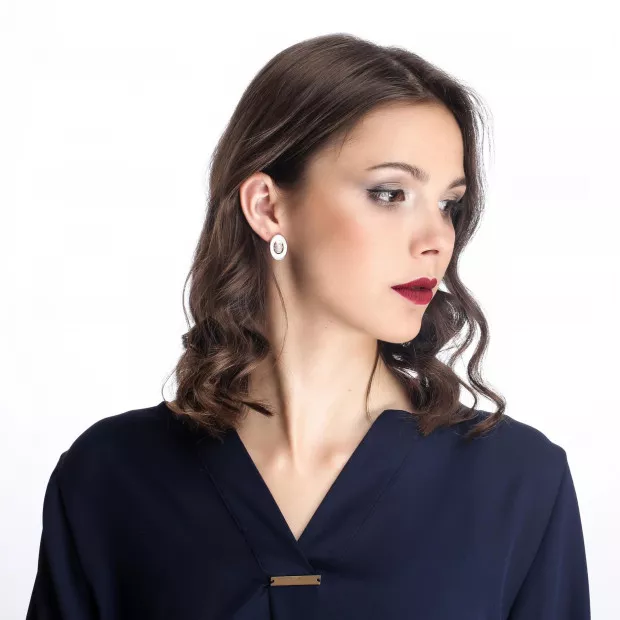 Orphelia Aurori Silver Stud Earrings ZO-7292