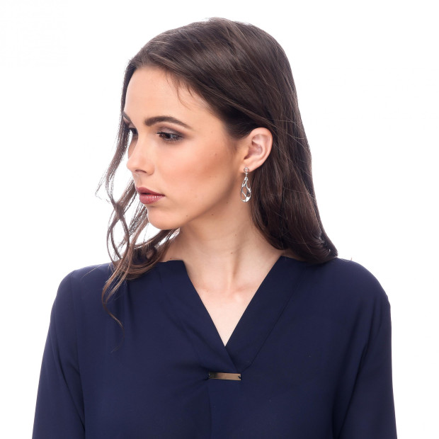 Orphelia Ava Silver Drop Earrings ZO-7374