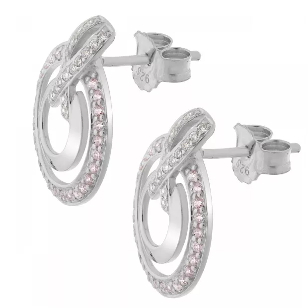 Orphelia Azalea Silver Drop Earrings ZO-7095
