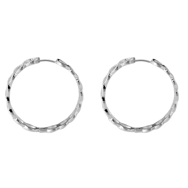 Orphelia Bambi Silver Hoop Earrings ZO-7449