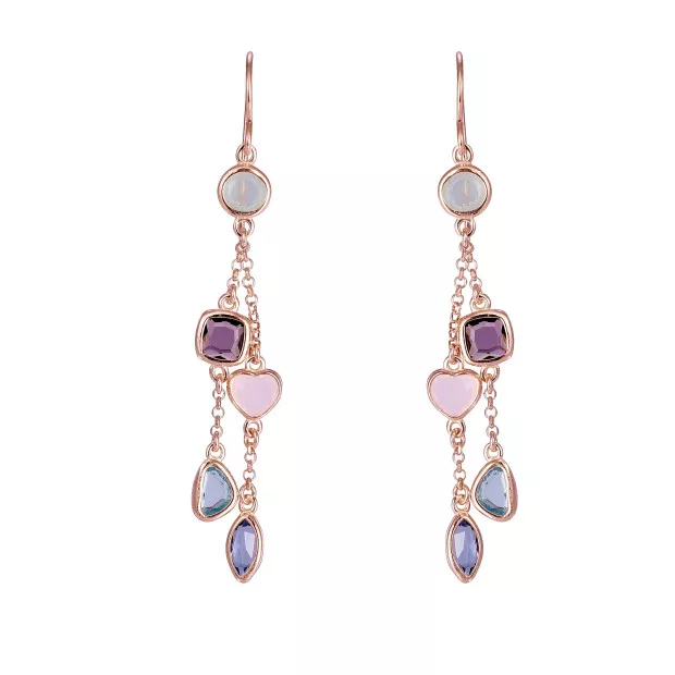 Orphelia Bling Silver Drop Earrings ZO-7412