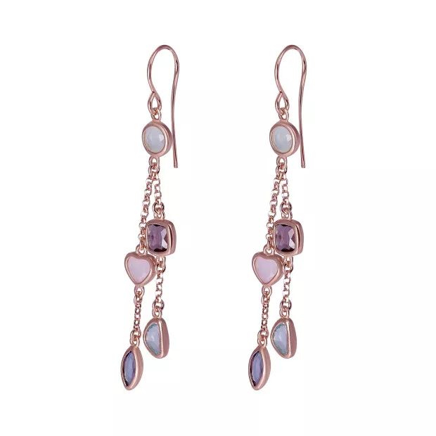 orphelia Bling Silver Drop Earrings ZO-7412