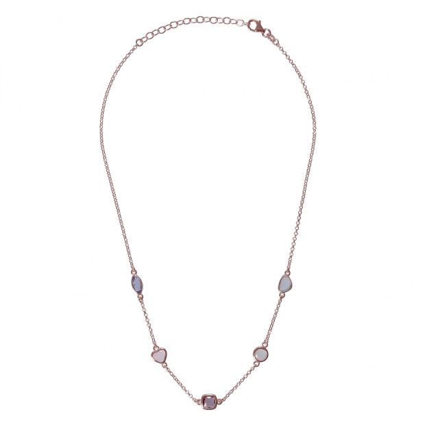 Orphelia Bling Silver Necklace ZK-7412