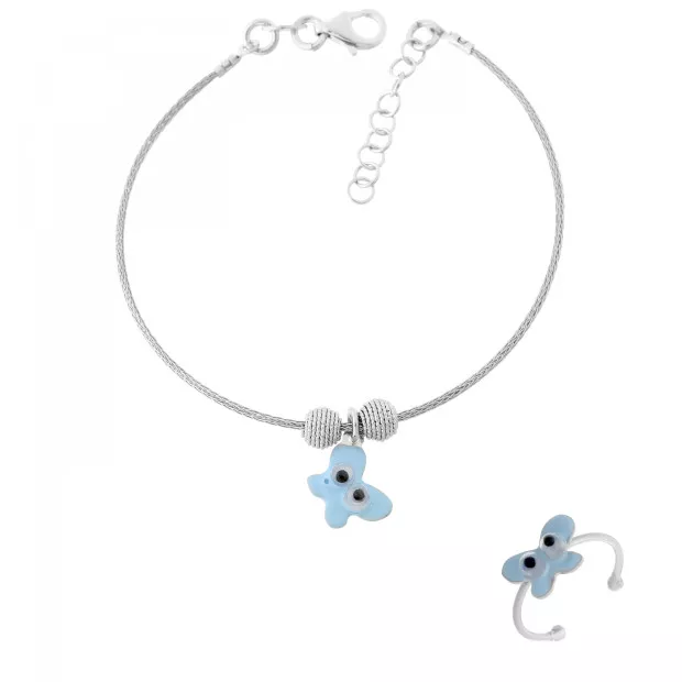 orphelia Child's Silver Set: Bracelet + Ring SET-7143