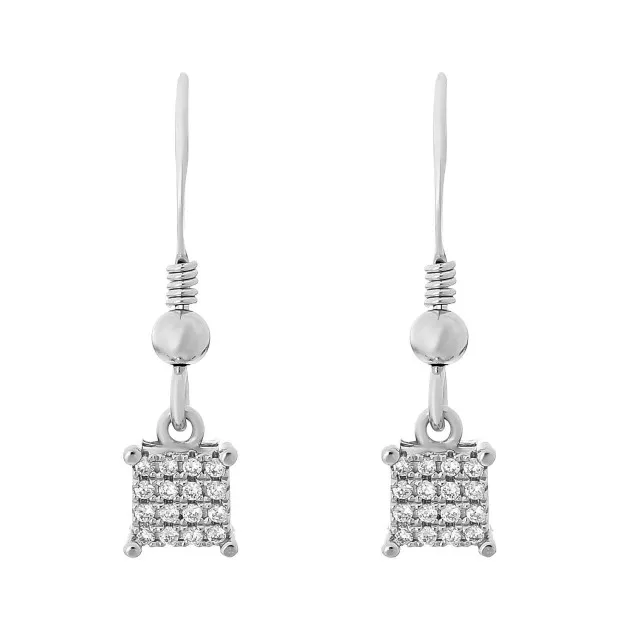 orphelia Claudia Silver Drop Earrings ZO-7344