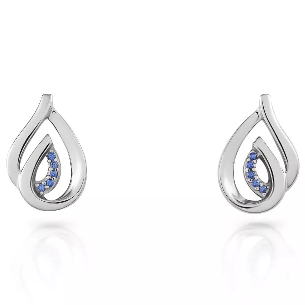 Orphelia Dazzle Silver Stud Earrings ZO-7518/B