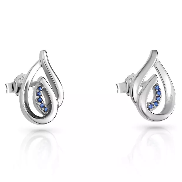 Orphelia Dazzle Silver Stud Earrings ZO-7518/B