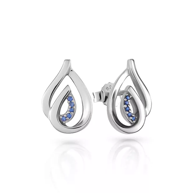 orphelia Dazzle Silver Stud Earrings ZO-7518/B
