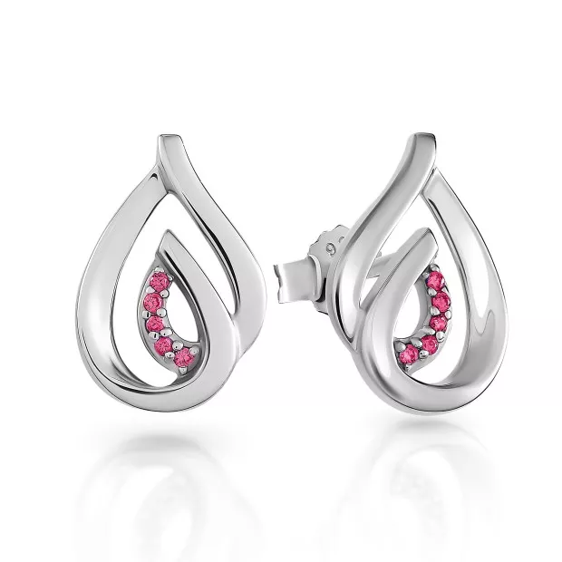 orphelia Dazzle Silver Stud Earrings ZO-7518/R