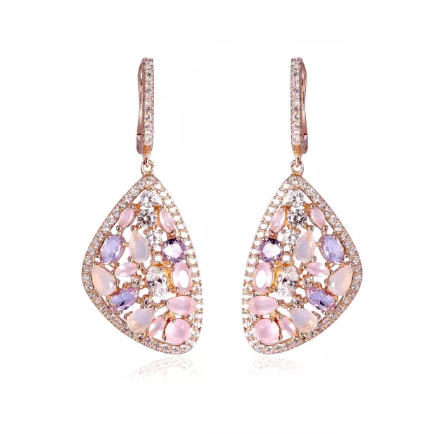 orphelia Desi Silver Drop Earrings ZO-7430