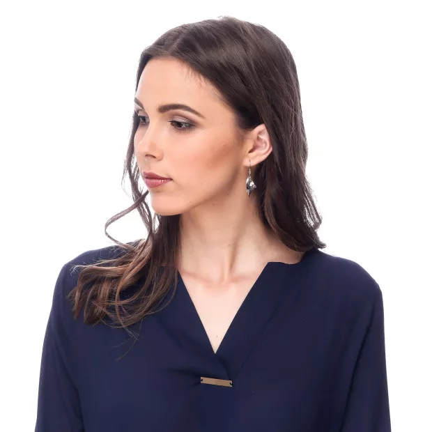 Orphelia Ella Silver Drop Earrings ZO-7369
