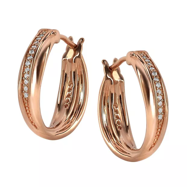 orphelia Elsa Silver Hoop Earrings ZO-7024