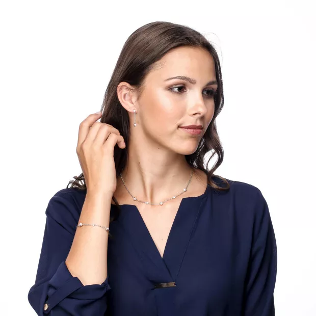 Orphelia Emilia Silver Drop Earrings ZO-7380