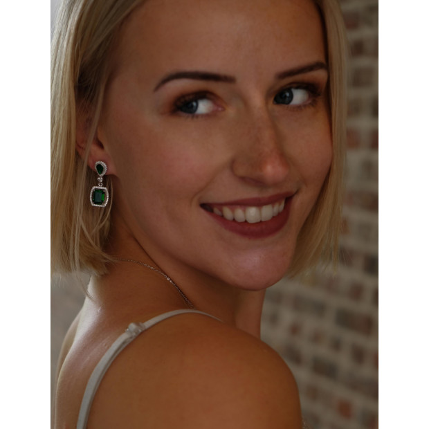 Orphelia Enora Silver Drop Earrings ZO-7426/EM