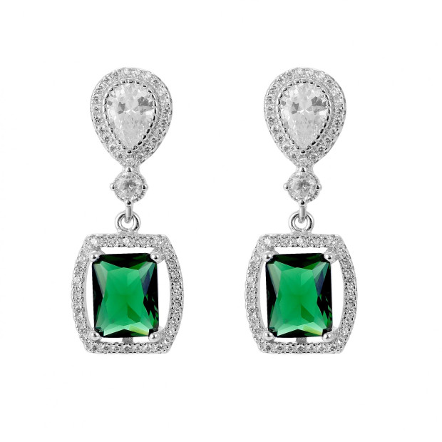 orphelia Enora Silver Drop Earrings ZO-7426/EM