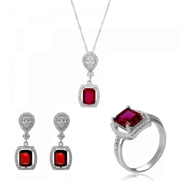 Orphelia Enora Silver Drop Earrings ZO-7426/RU