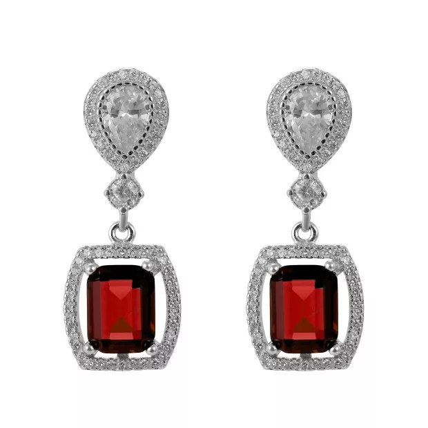 orphelia Enora Silver Drop Earrings ZO-7426/RU