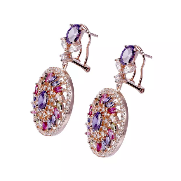 Orphelia Enya Silver Drop Earrings ZO-7428/RG