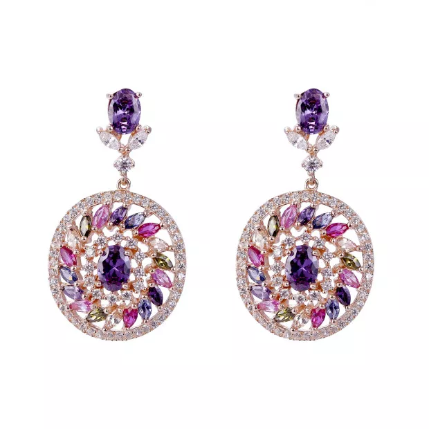 orphelia Enya Silver Drop Earrings ZO-7428/RG