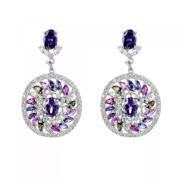 orphelia Enya Silver Drop Earrings ZO-7428