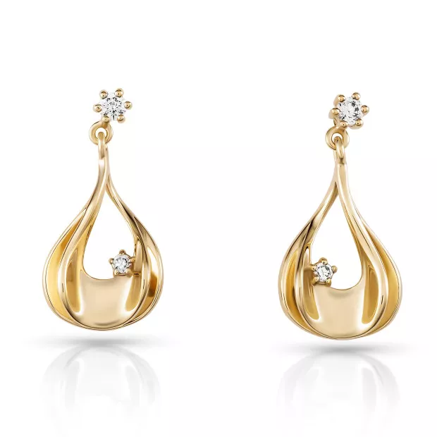 Orphelia Etoile Silver Drop Earrings ZO-7524/G