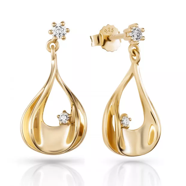 orphelia Etoile Silver Drop Earrings ZO-7524/G
