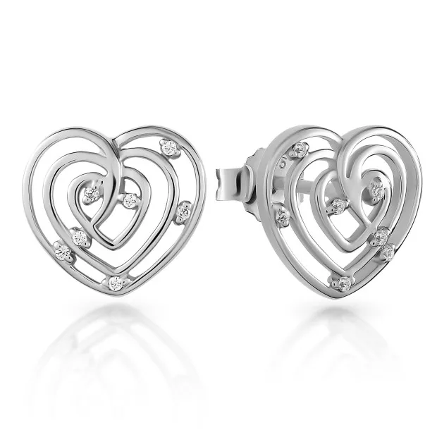 orphelia Euphoria Silver Stud Earrings ZO-7522