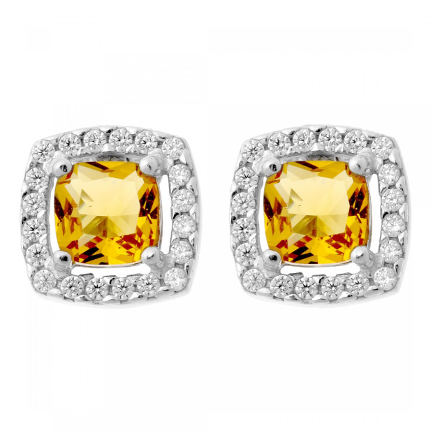 Orphelia Faustine Silver Stud Earrings ZO-7199/CH