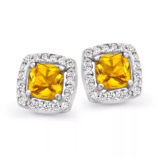 orphelia Faustine Silver Stud Earrings ZO-7199/CH