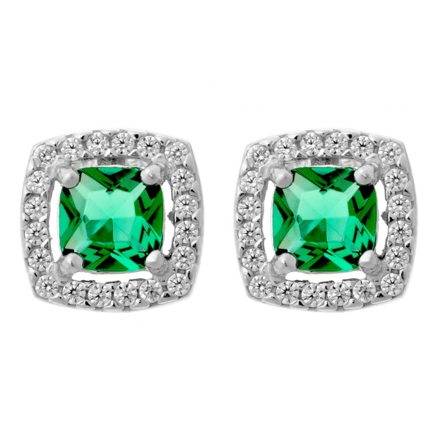 Orphelia Faustine Silver Stud Earrings ZO-7199/GR