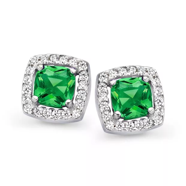 orphelia Faustine Silver Stud Earrings ZO-7199/GR