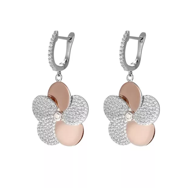 Orphelia Fioni Silver Drop Earrings ZO-7452