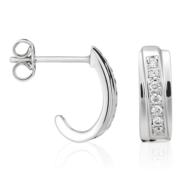 Orphelia Glam White-gold 18k Stud Earrings OD-5292