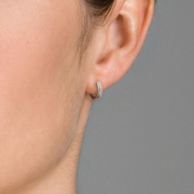 Orphelia Glam White-gold 18k Stud Earrings OD-5292