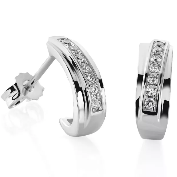 orphelia Glam White-gold 18k Stud Earrings OD-5292