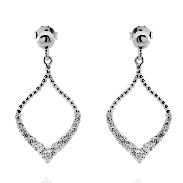 orphelia Grace Silver Drop Earrings ZO-7493