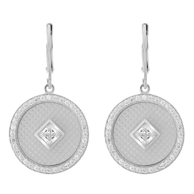 orphelia Huda Silver Drop Earrings ZO-7290