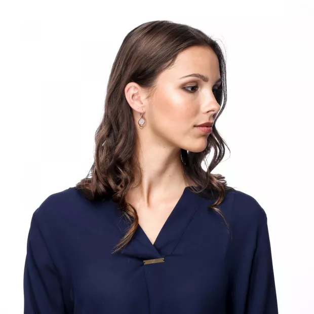 Orphelia Inez Silver Drop Earrings ZO-7391