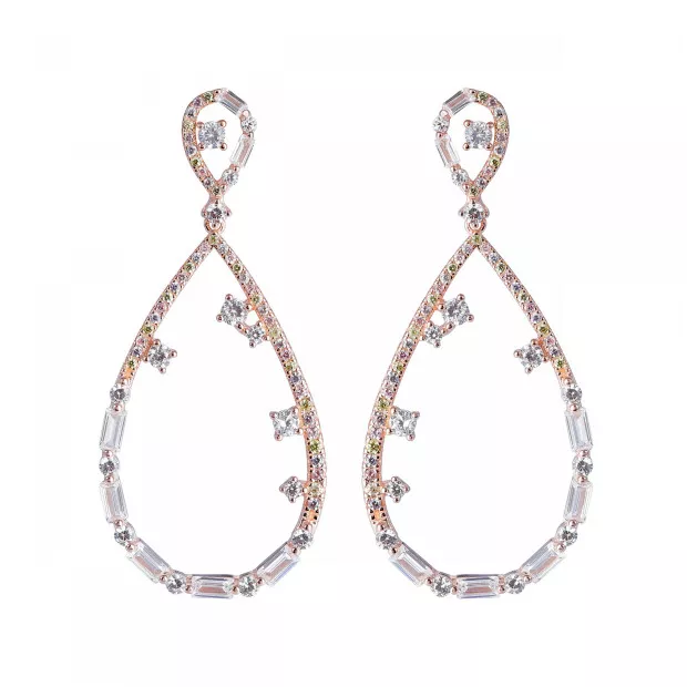 Orphelia Islia Silver Drop Earrings ZO-7423/RG