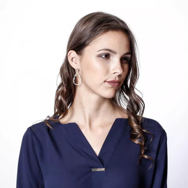 Orphelia Islia Silver Drop Earrings ZO-7423/RG