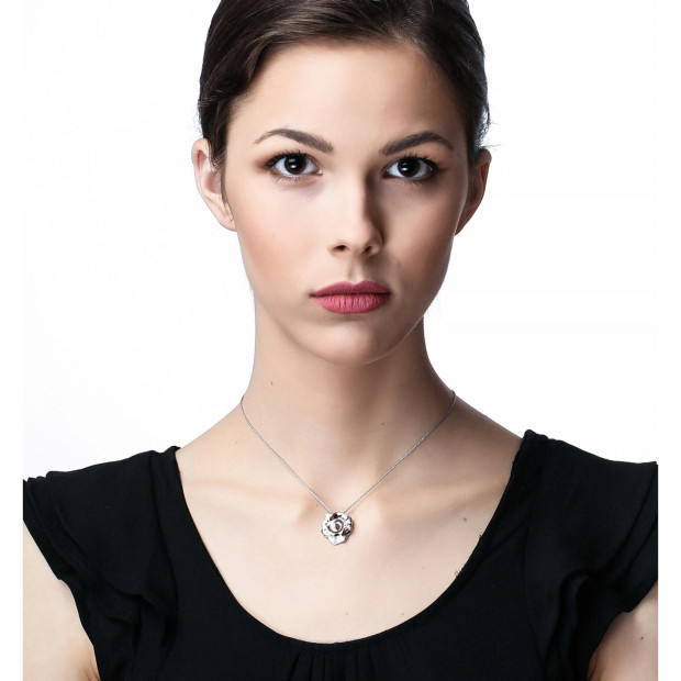 Orphelia Ivory Silver Chain With Pendant ZH-7091/1