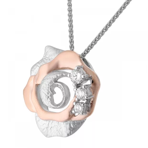 orphelia Ivory Silver Chain With Pendant ZH-7091/1