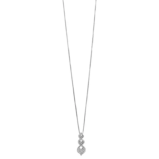 Orphelia Lilly Silver Chain With Pendant ZH-7038