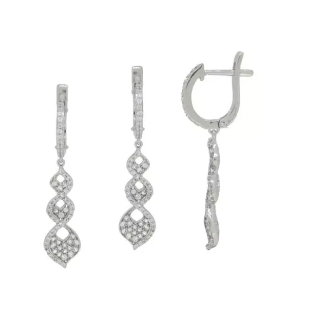 Orphelia Lilly Silver Drop Earrings ZO-7038