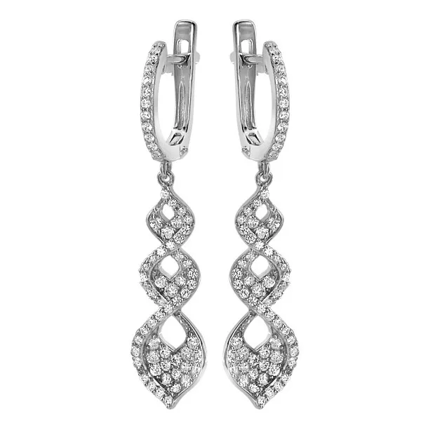 orphelia Lilly Silver Drop Earrings ZO-7038