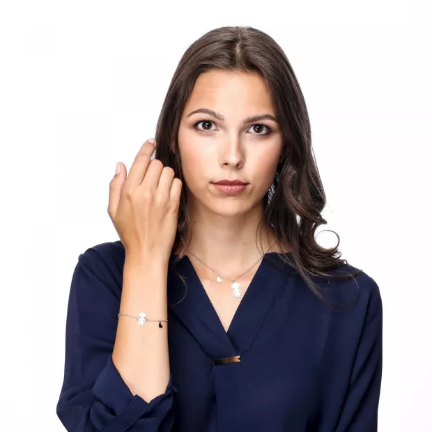 Orphelia Lyra Silver Chain With Pendant ZK-7390