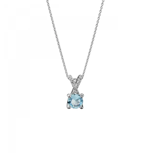 orphelia Maya Silver Chain With Pendant ZH-7478/AQ